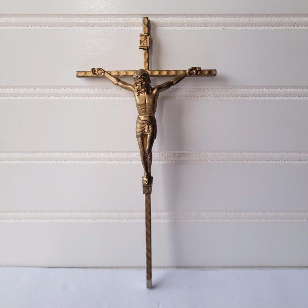 Brass Crucifix Wall Decor